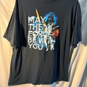 Star Wars Black Short Sleeve Tee May the Force Be With You